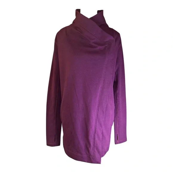 Authentic Lululemon Athletica Restore Wrap, Heathered Red Grape/Purple, Size 6 - Picture 5 of 14